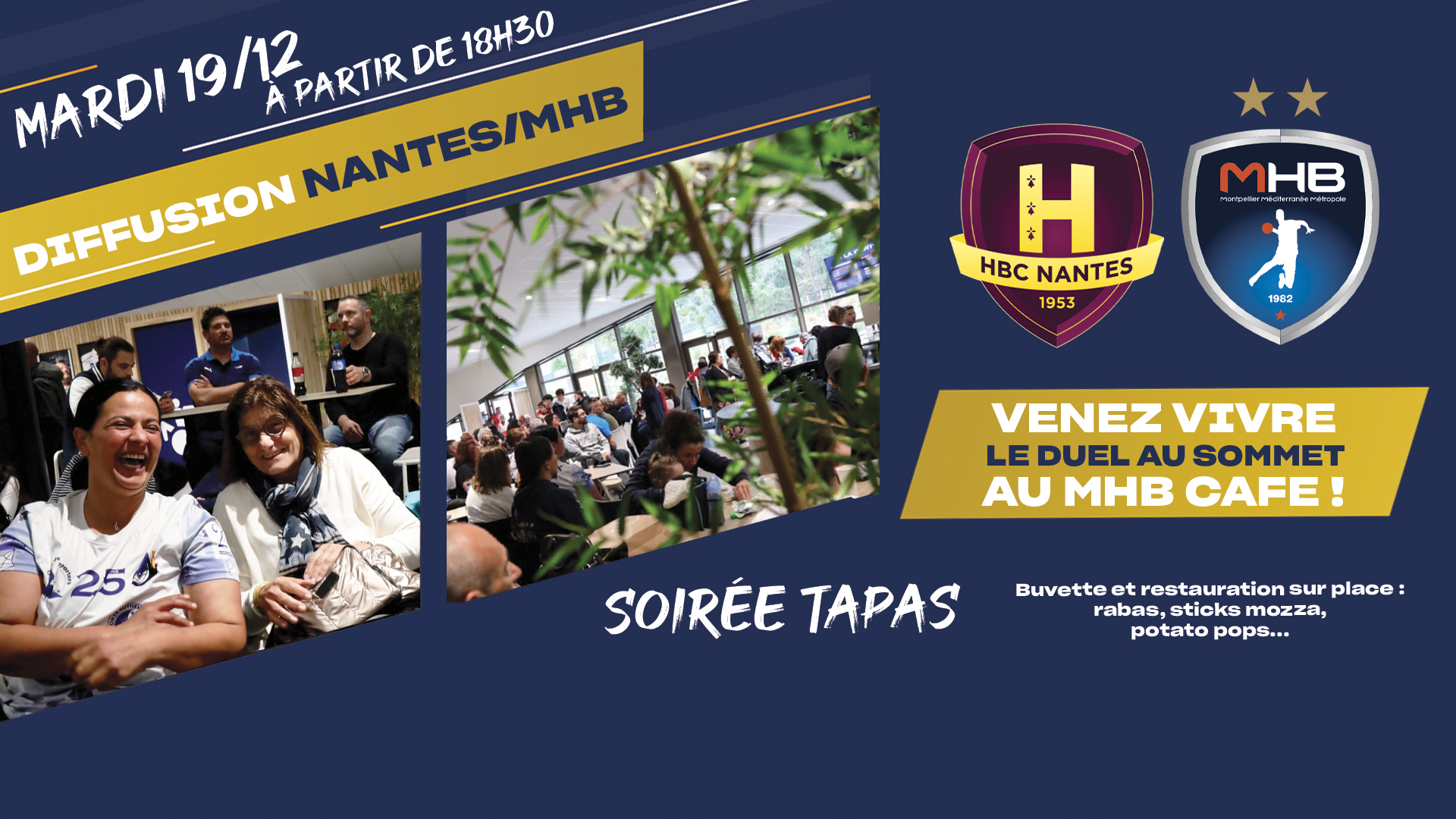 Rendez-vous au MHB Café mardi soir pour Nantes / MHB !
